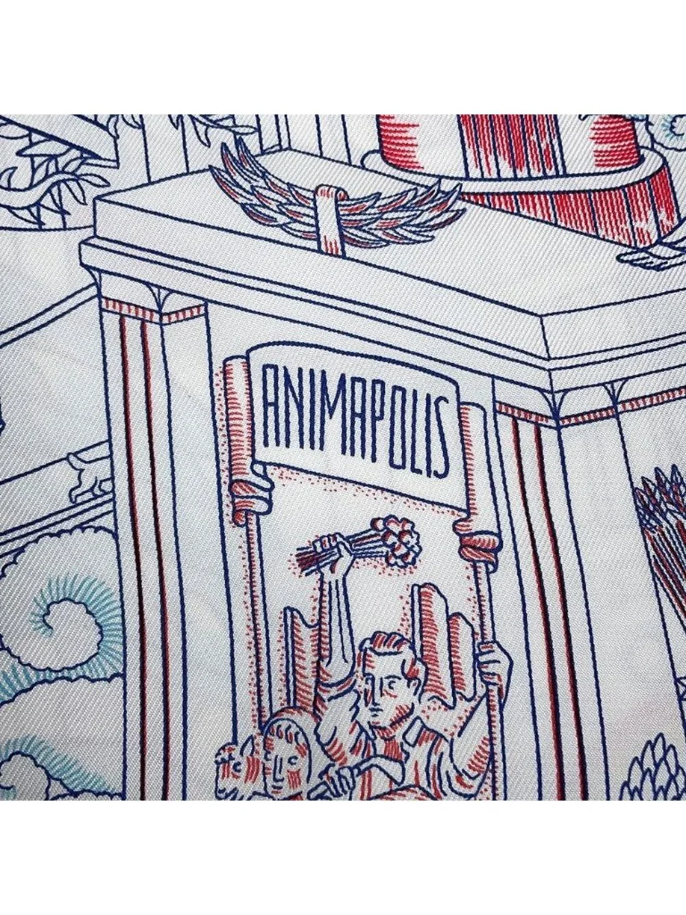 Hermes Scarf Carre 90 Roulis Animapolis Fleuri - Picture 5 of 7